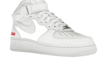 Nike Air Force 1 Mid Supreme White FZ8784 100 Dropside